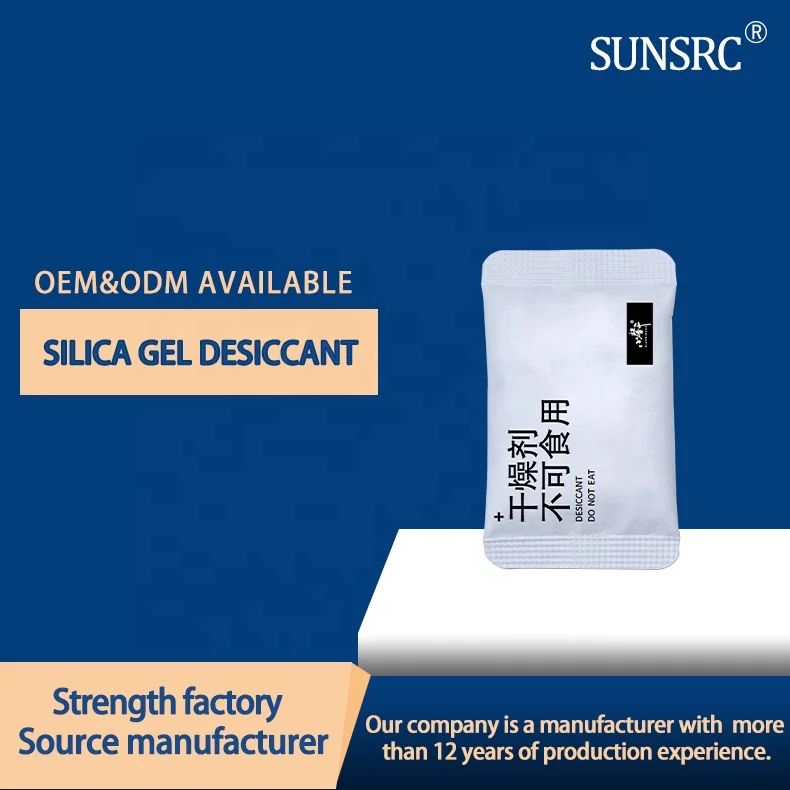 Food Grade White Round-Cornered Silica Gel Desiccant  For Dehumidifier Food  Package Multi-Purpose Household Chemicals