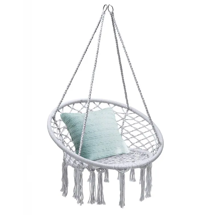 Boho Hammock Swing Cotton Rope Macrame Hanging Chair Wholesale Is Hot Outdoor Metal Bedroom Furniture Modern Small Balcony Seat