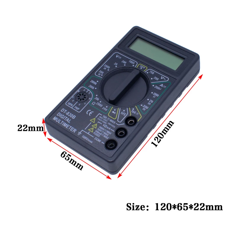 LCD Digital Multimeter AC/DC 750/1000V Digital Mini Multimeter probe For Voltmeter Ammeter  Tester Meter Voltage Current DT-830B