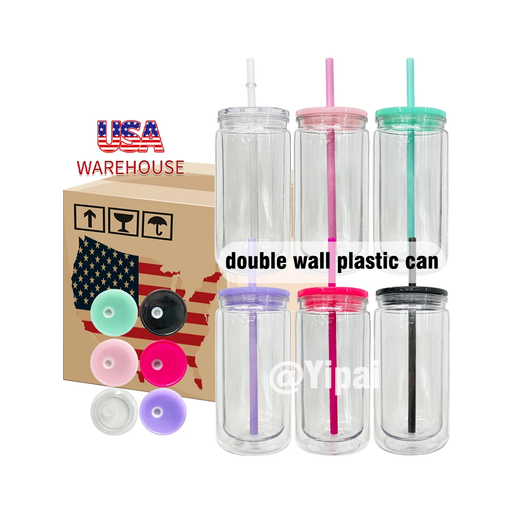Sublimation 16oz Beer Boba Soda Coffee Can Shaped Drinking Clear Glass Glasses Mug Tumbler with Bamboo Lid Straw Cup
