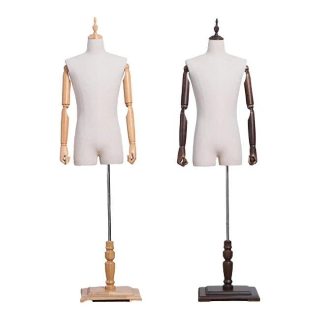 male fashion decorative medium size pattern fabric covered dress forms vintage male mannequin new york on sale