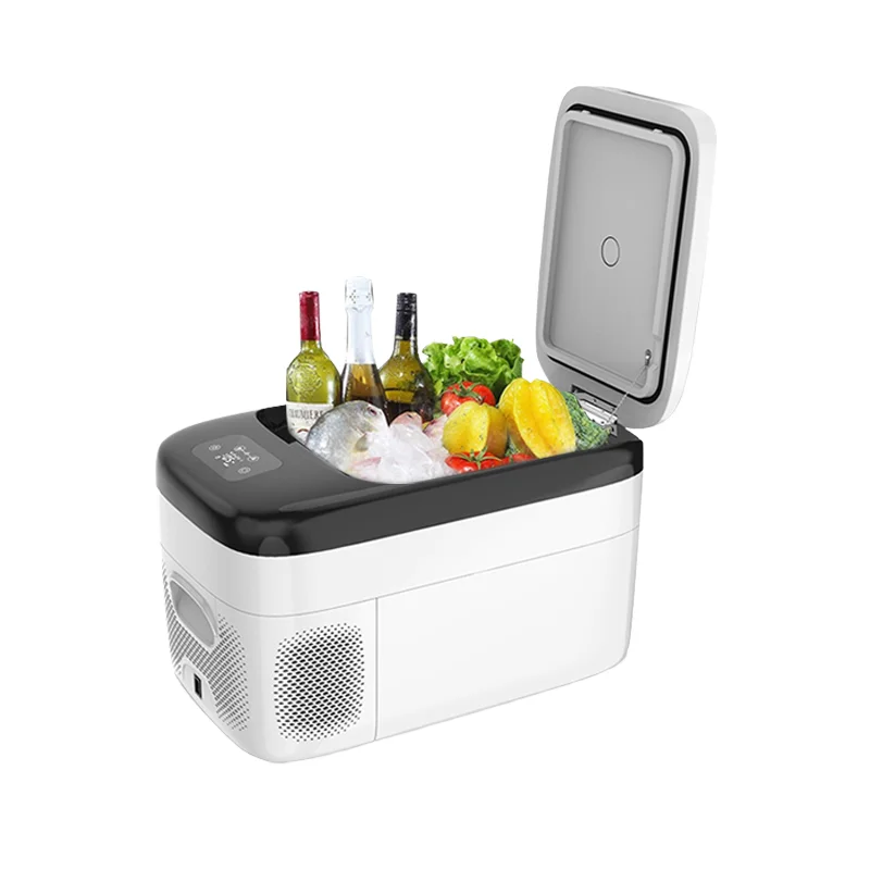 12V Mini Car Fridge Freezer Compressor Type Refrigerated Box for Boat Travel Home Camping