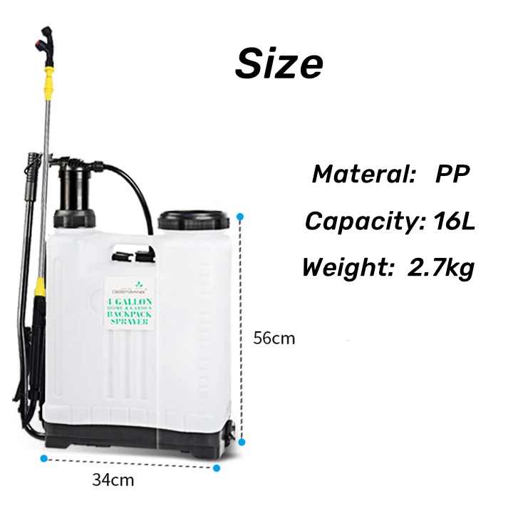 16l China Manufacturers Agriculture Greenhouse Irrigation Lawn Water Plant Insecticide  Pumps Manual Pressure Backpack Sprayers