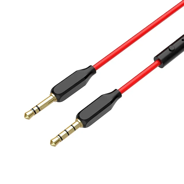 
3.5mm Male to Male Stereo Audio Jack with mic AUX TPE Cable 