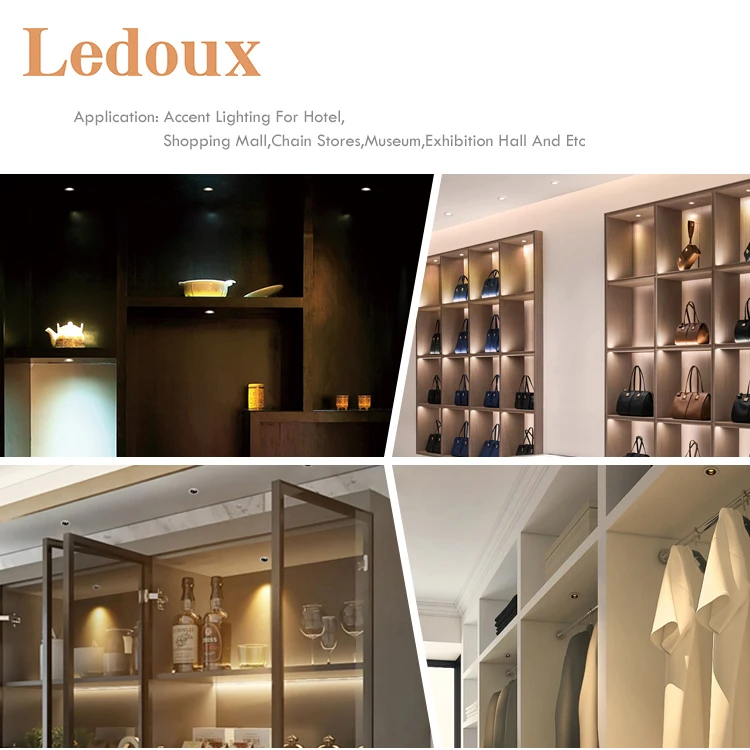 LEDOUX Hotel project Modern Ceiling Fixture slim dimmable Tiltable Mini Anti Glare Cob Spotlight led