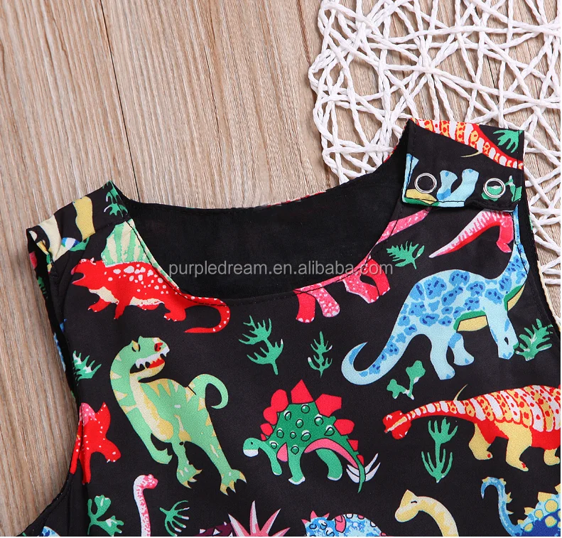 
Summer New Sleeveless Clothing For Kids Dinosaur Printed Boy Tank Tops Cotton Soft Clothes 