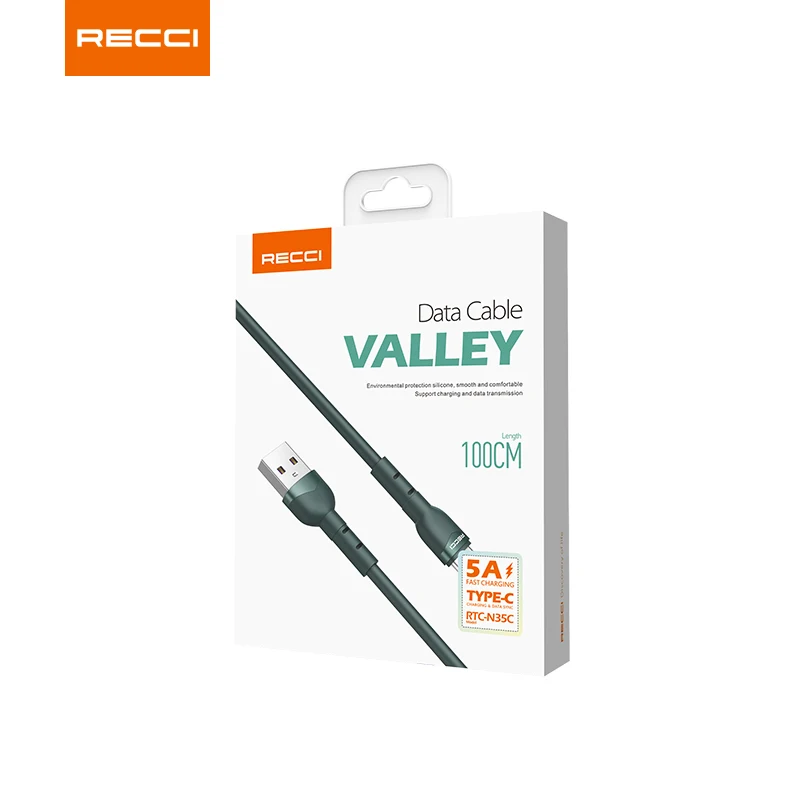 Recci High quality 1M PD 20W  5A fast charging data transfer USB type c to lightning cable for iPhone Android type c