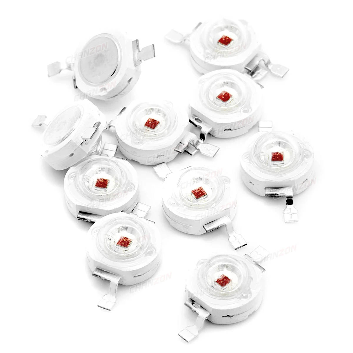Chanzon High Power Led Chip 1W 3W 5W Deep Red (660nm) Grow Light Lamps For Plant Flowers