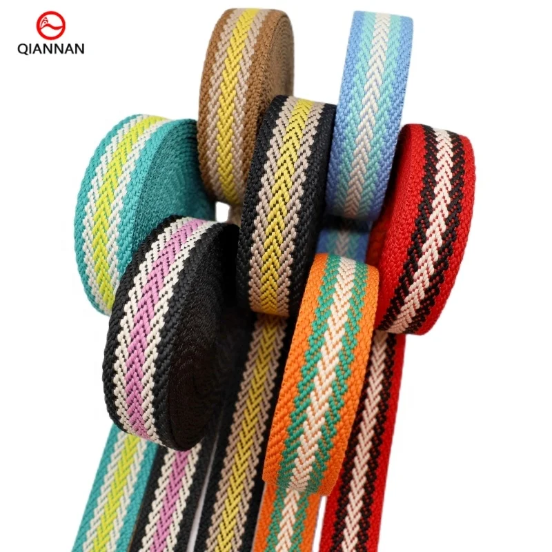38mm thick jacquard cotton fabric belt, luggage, backpack, canvas pants, belt, shoes, hats, clothing decoration accessories