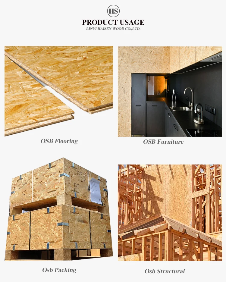 Best sale  1220x2440mm oriented strand boards(osb) chipboard laminated melamine particle board OSB2 3 Plywood For Construction