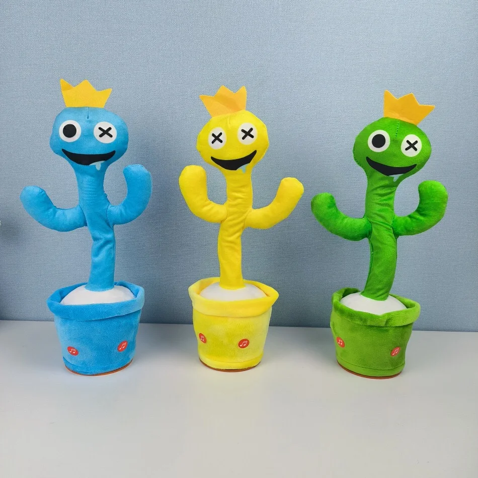 Factory Wholesale Singing and dancing rainbow friend action figure Mouth monster electric plush toy