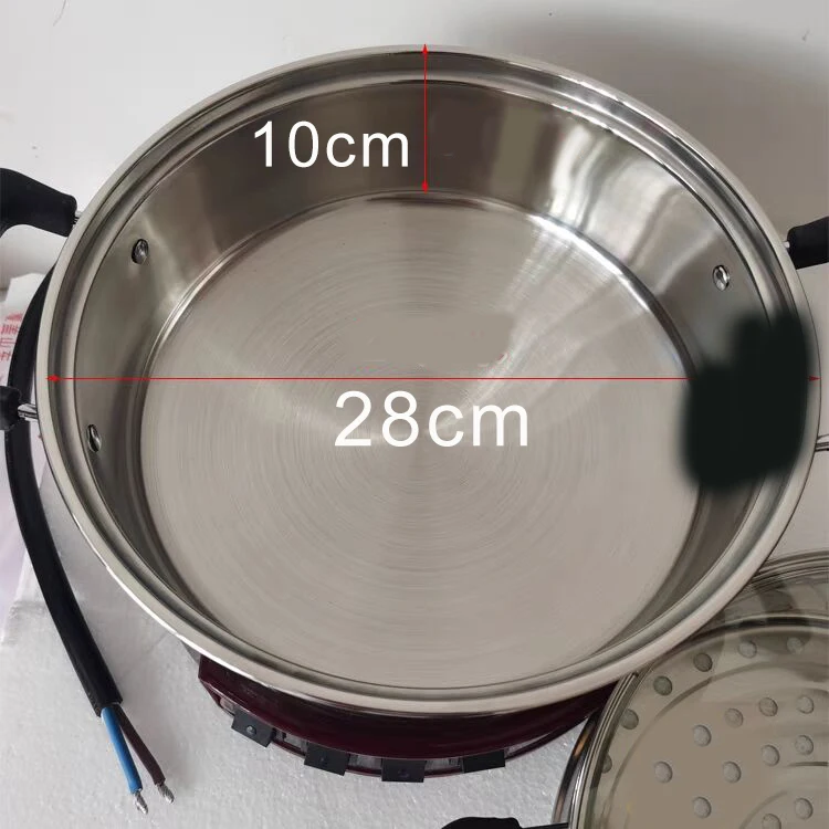 Portable 24V 304 Stainless Steel 800 Watt Solar Power Battery Powered  Electric Solar Steamer Pot Cooker