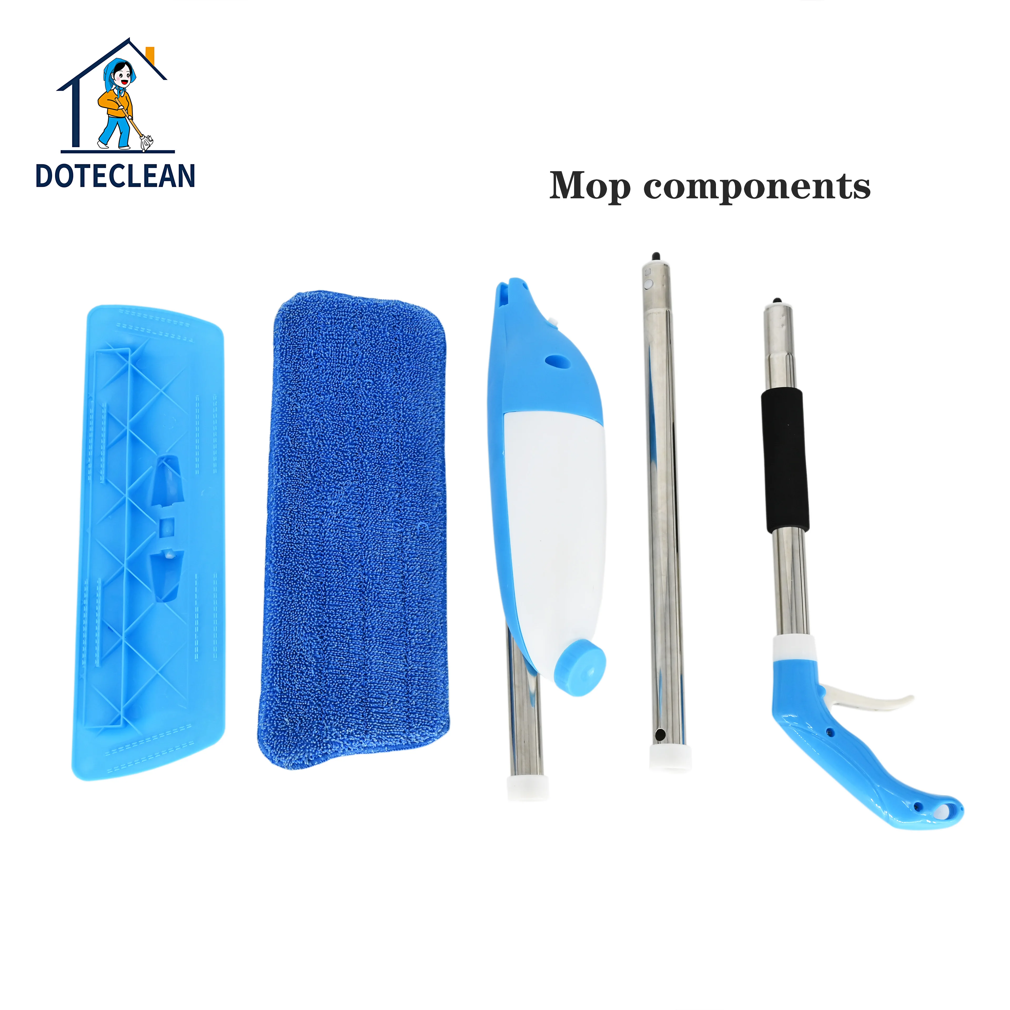 2024 new lazy cleaning wet dry dual-purpose spray mop for home use hand wash free  rotatable flat spray mop