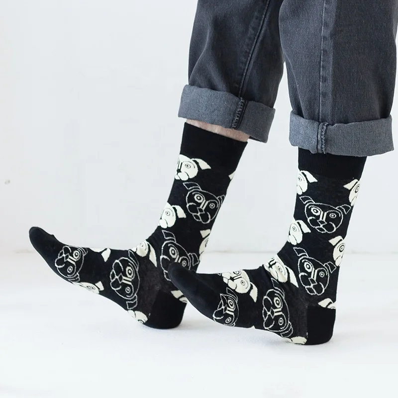 New men  cotton cartoon cute animal socks cute dog pattern new  trend sock manufacturers wholesale free size