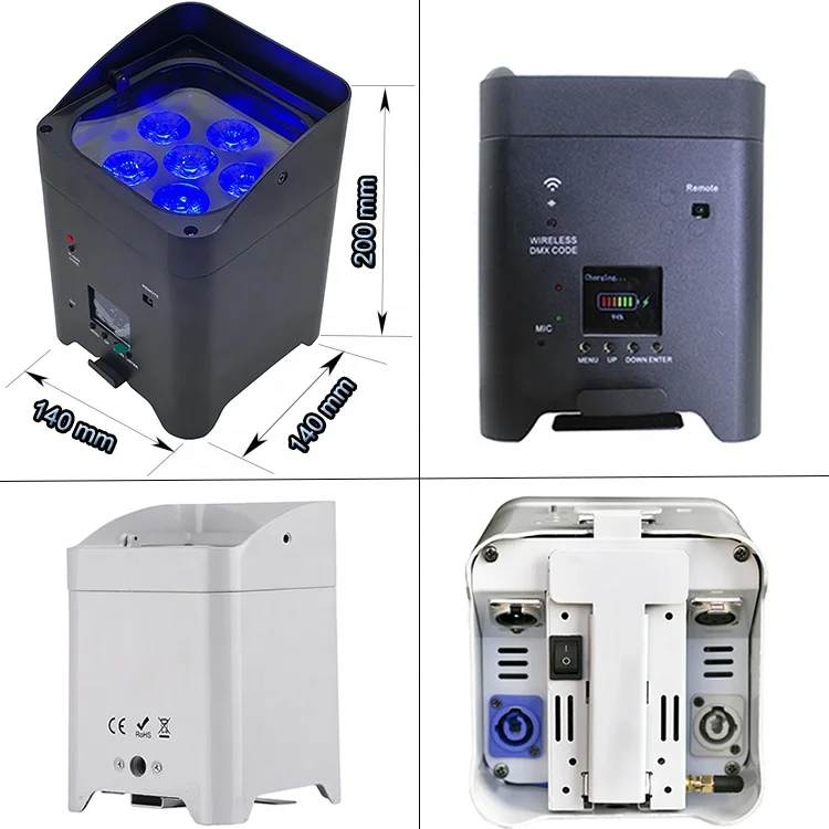 dmx optional stage effect 6x18w with 7 modes uplights led par light stage lights rgbwauv 6in1 wash led par light for stage dance