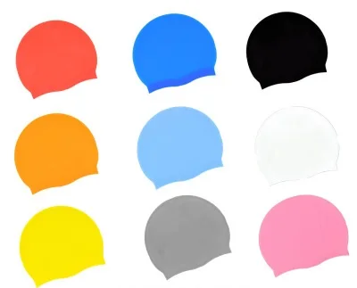 
Custom logo adult or children silicone waterproof solid color swimming cap Z0279-1 