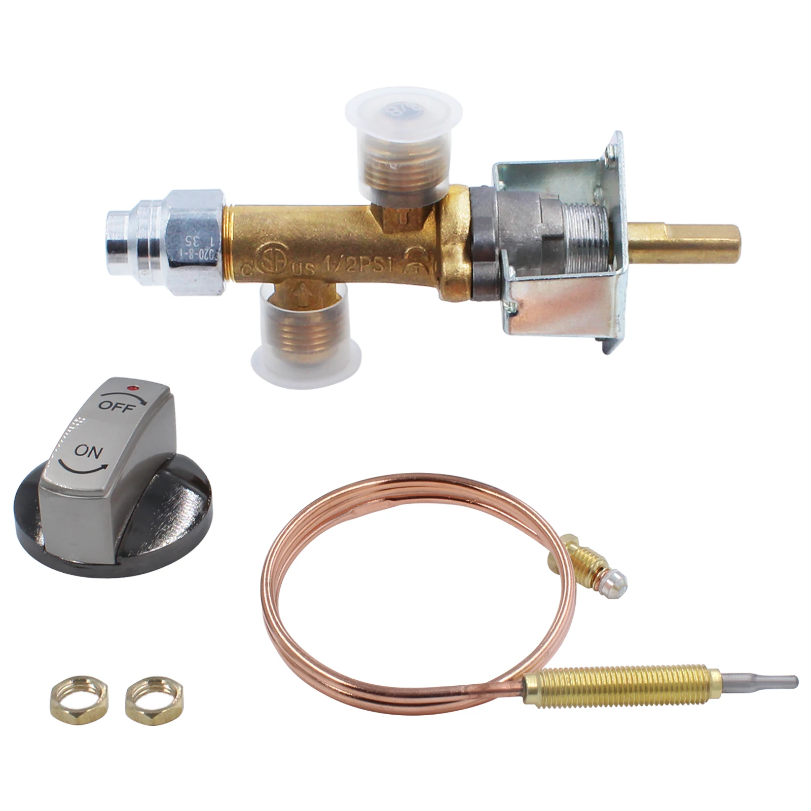 Low Pressure Gas Safety Valve  with Thermocouple and Knob  for Fire Pit 600MM