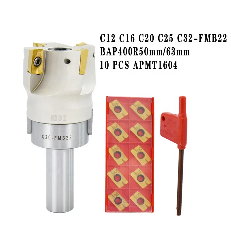  Держатель фрезерного резака C12 C16 C20 C25 C32 C3 / 4fmb22 + 400r63-22 патрон 10 шт. золотого лезвия
