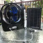 8 inch mini fan rechargeable with led lamp usb charging FM radio portable multifunctional table fan