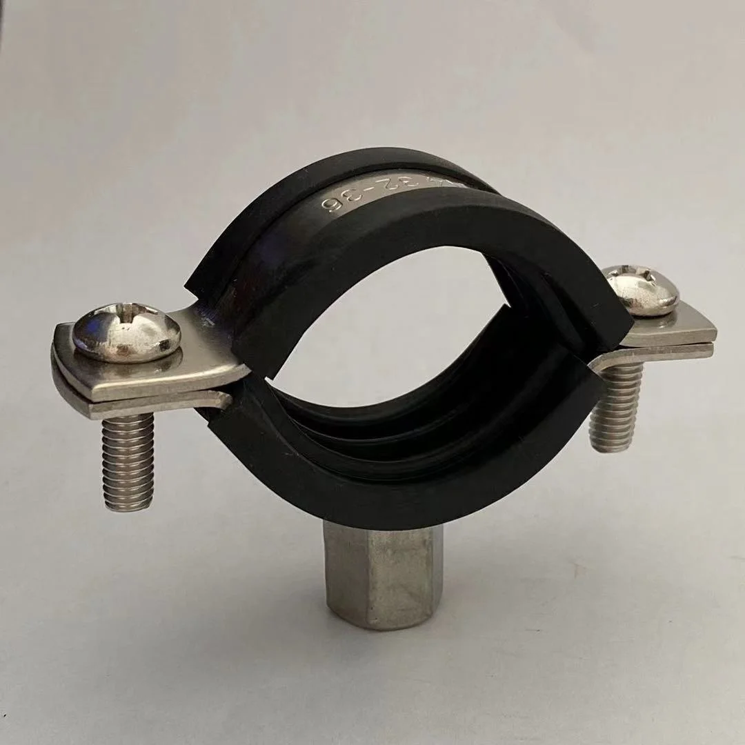 Heavy Duty Hanging Pipe Clamps With Epdm Rubber Reinforced Band Zinc-plated Galvanized Hose Tube Clamp