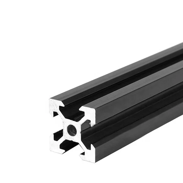 Hot sale 6063 aluminum alloy accessories black anodizing aluminum frame industrial custom v t slot extrusion aluminum profile