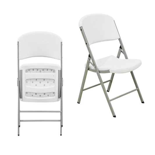 Factory direct portable folding chair wholesale white plastic folding chairs for dining