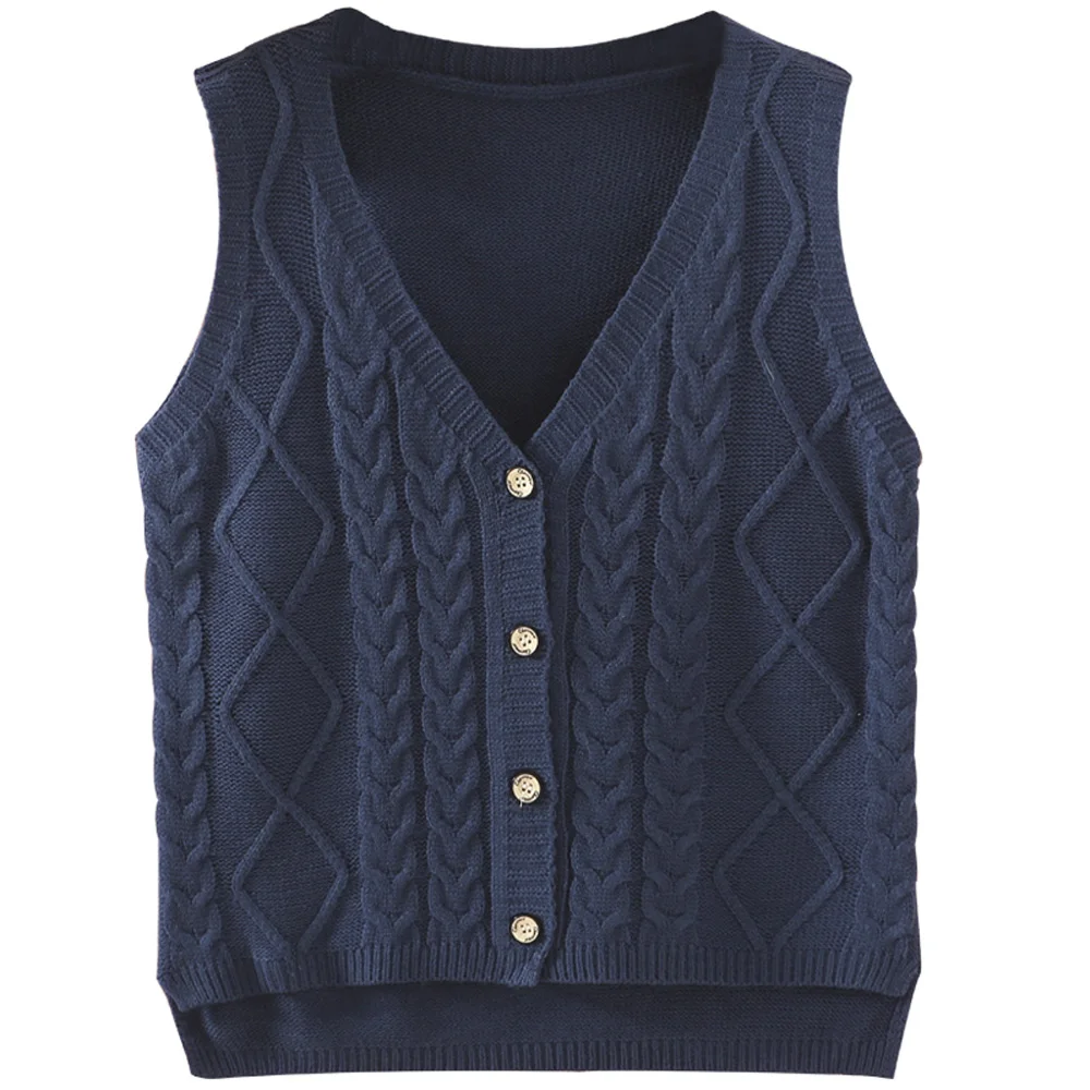 
custom designs cable knit boys girls cardigan sleeveless cotton vest 