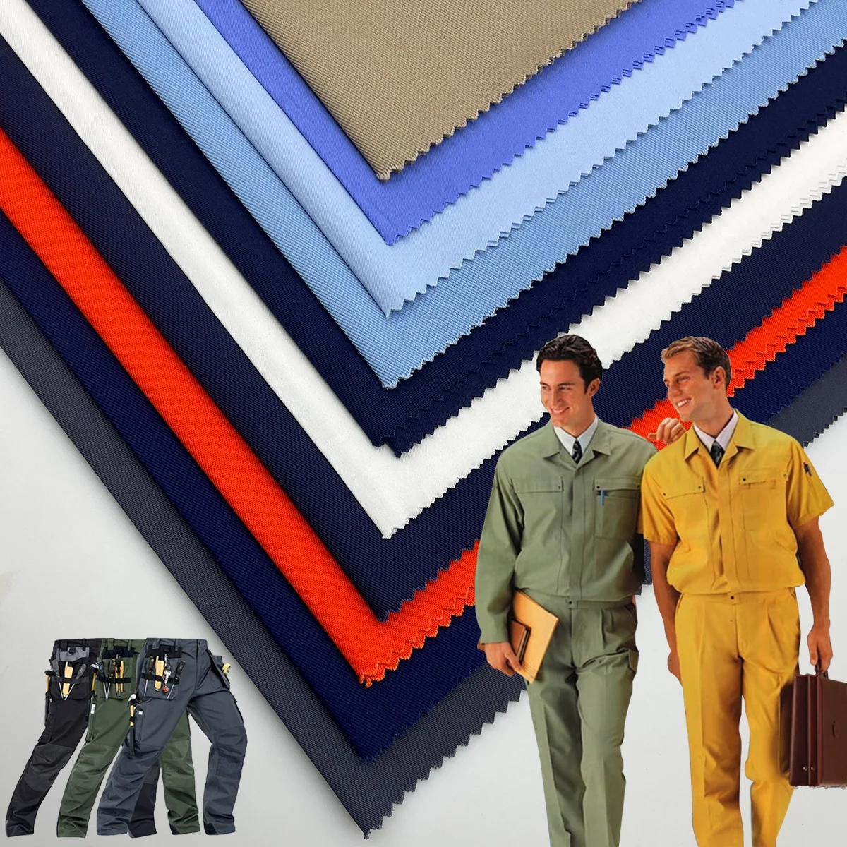 Textiles fabric manufacturer supplier cheap price wholesale woven twill 80%polyester 20%cotton workwear overalls uniforms fabric