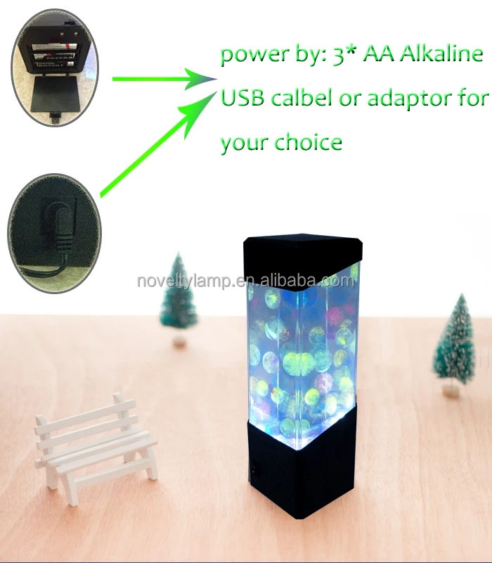 Usb Socket Led Mini Fish Tank Light Jellyfish Bedside Table Lighting Night Light