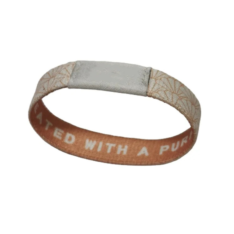 High Quality Music Festival Printed Bracelet Hotel Rfid Elastic NFC Wristband For Event