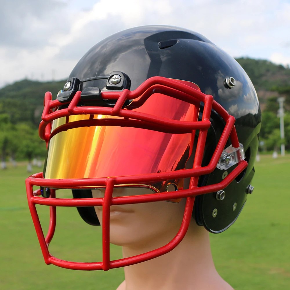 Оптовая продажа тонированные футбольные козырьки НФЛ с клипсой хромированный козырек для футбола Riddell