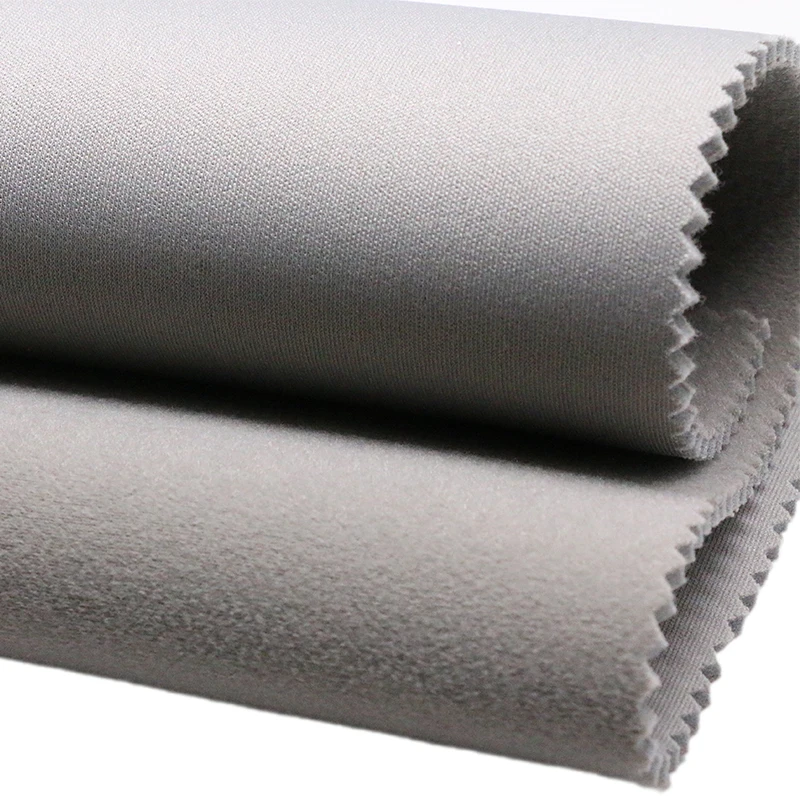 Customized three layer hook and loop magic fabric laminated PU foam composite fabric elastic OK fabric for cpap headband