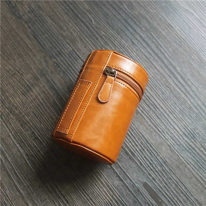 Genuine Leather Camera Lens Bag,Dslr Camera lens Pouch/case/bag