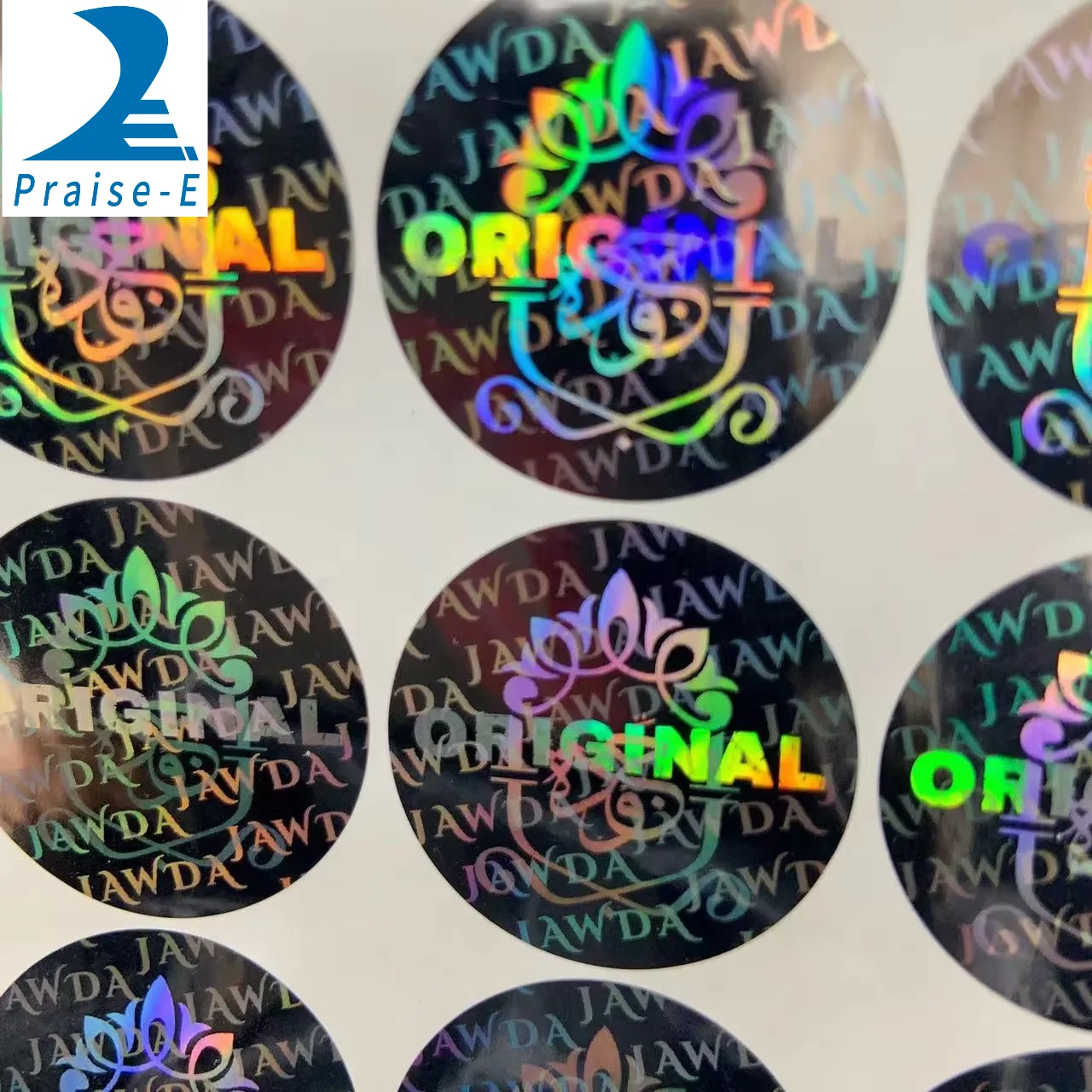 Custom Logo  Hologram waterproofSticker Warranty Security  dual channel sticker with VOID effect