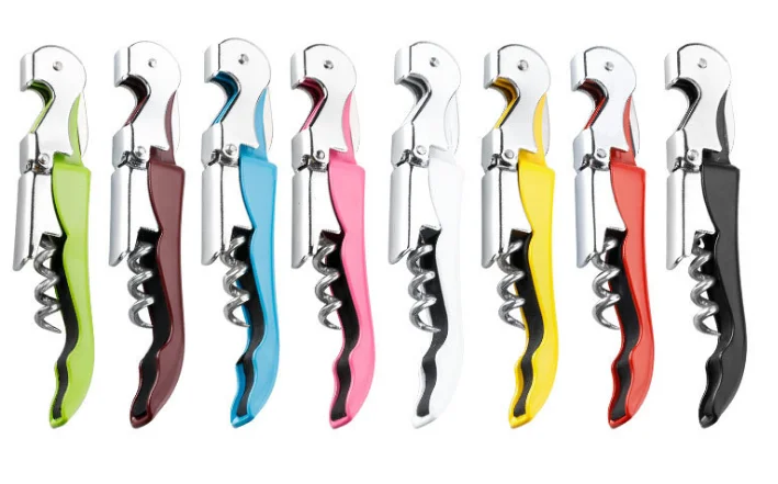 Stainless Steel Metal custom logo Screw Multi-Function colorful  Cork  beer  Bottle Opener for gifts