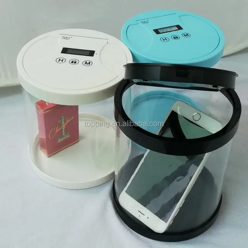 
Anti addiction time lock storage box and container for prevent persons from overusing cellphone game 