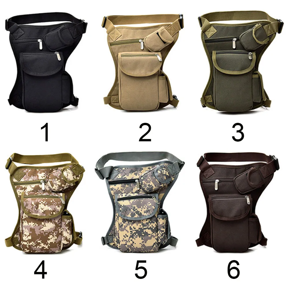 
Hunting Fanny Pack Waist Bag Belt Canvas Men Tactical Motorcycle Drop Leg Bag 