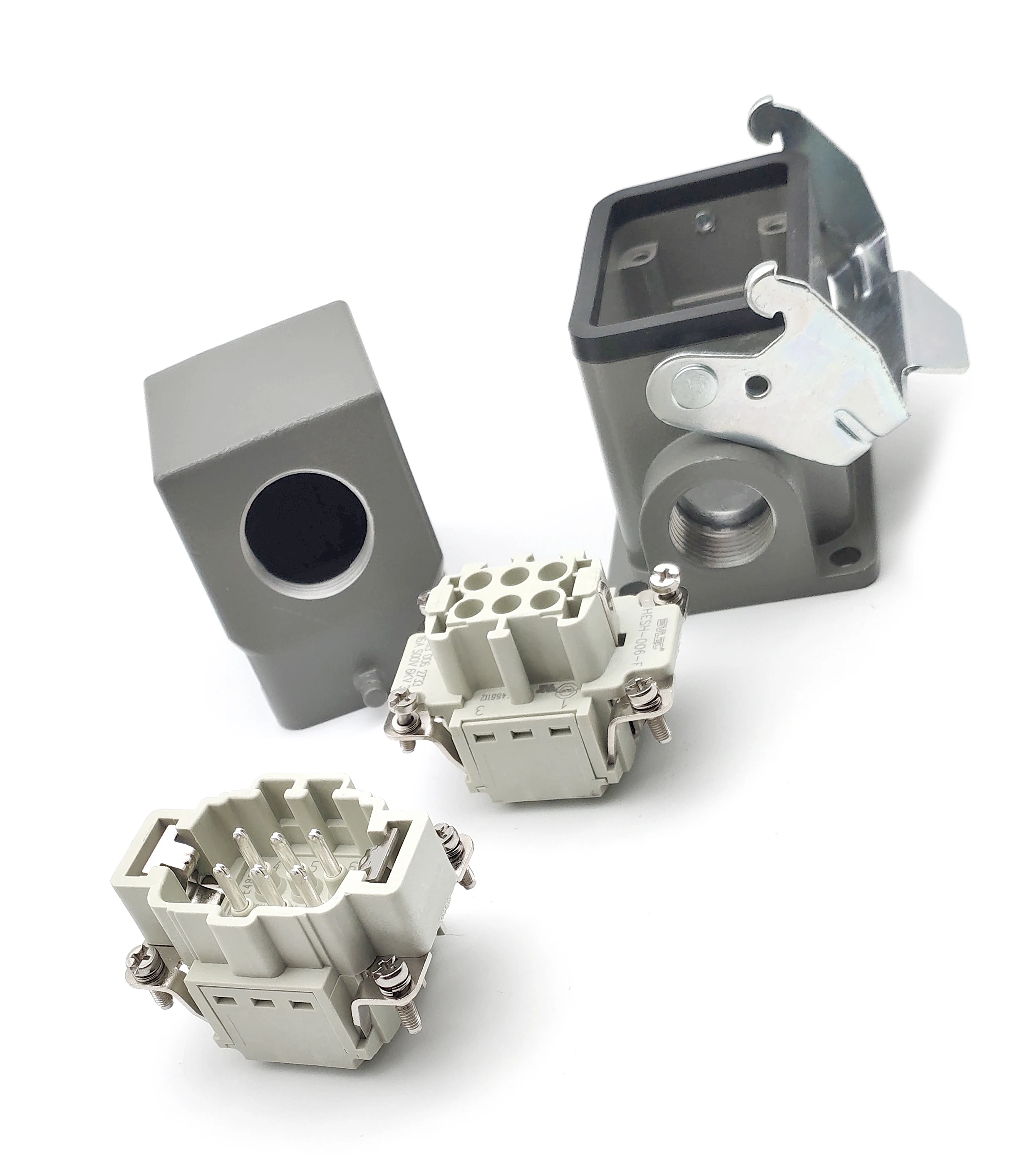 SVLEC HDC HE 06 Series 6 Pin Screw Terminal Rectangular Heavy Duty Connector for Industrial Wire Harness