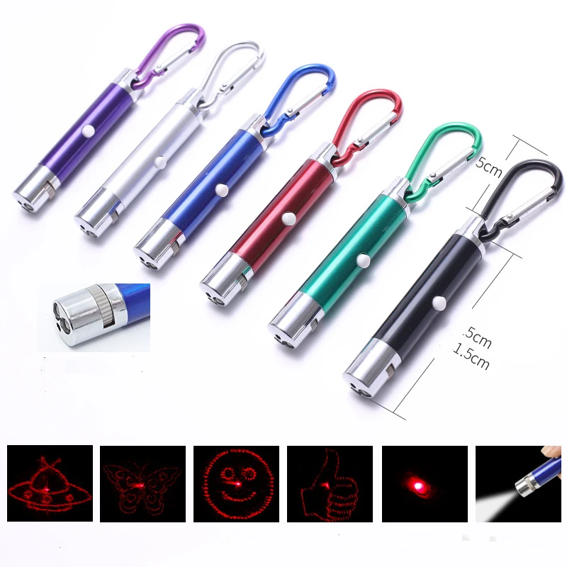 Cat Laser Toy Pen Interactive Toys for Indoor 7 Switchable Patterns Long Range 3 Modes Training Exercise Chaser Toy  USB