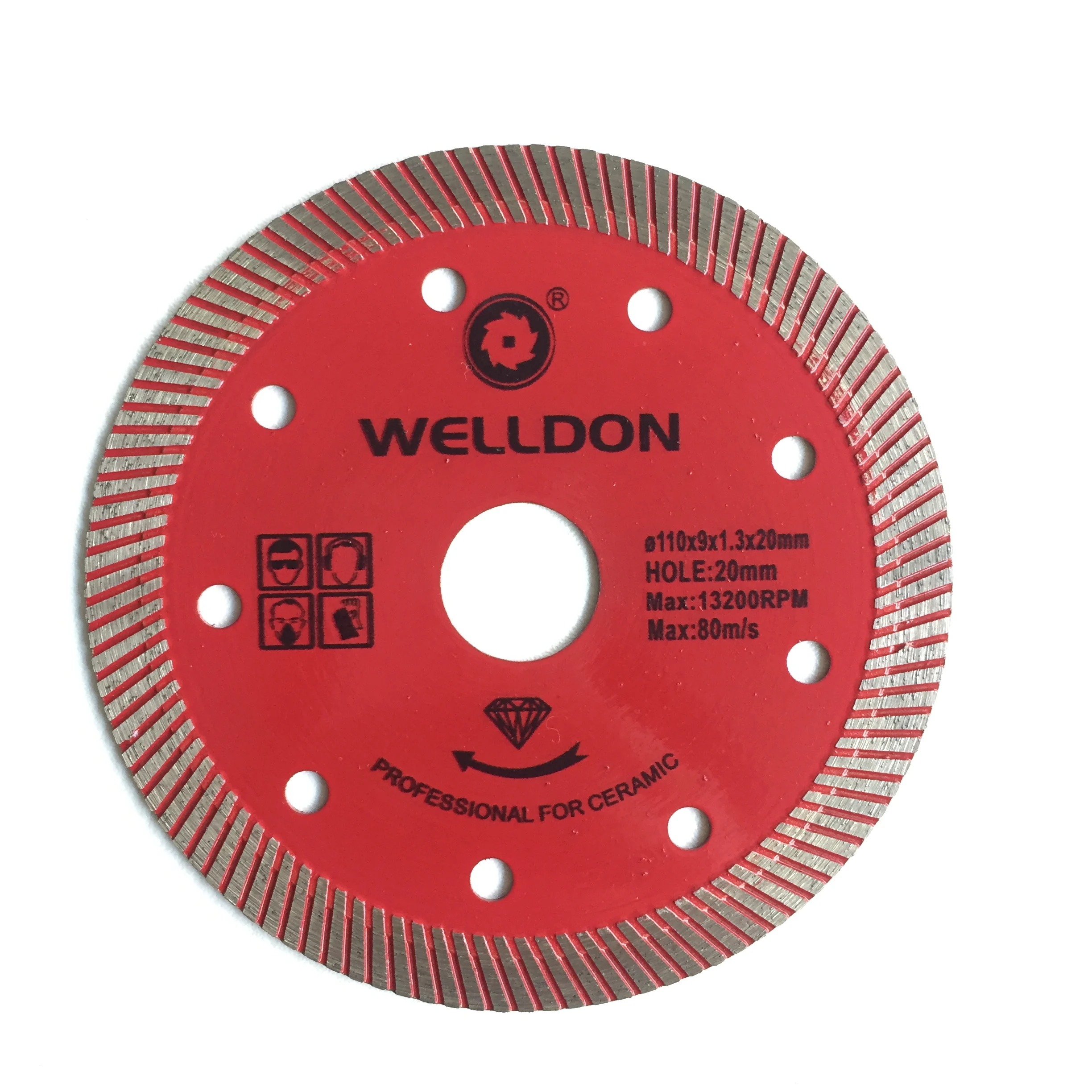 4 inch super ultra thin diamond blade circular ceramic turbo saw  brazed cutting stone ceramic saw blade cutting supplier