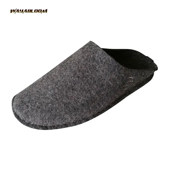 New Wholesale Anti-slip Men's Slippers Home Fashion Casual Felt Slippers PVC Winter Warm Cotton Men Flip Flop Slipper Shoes