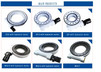 Precision Worm gear Small size Slewing drive SE7 with 24v motor