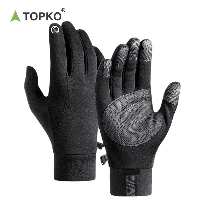 TOPKO Wholesale Outdoor Riding Gloves Winter Waterproof Touch Screen Motorcycle Cold-proof  Warm Windproof Gloves
