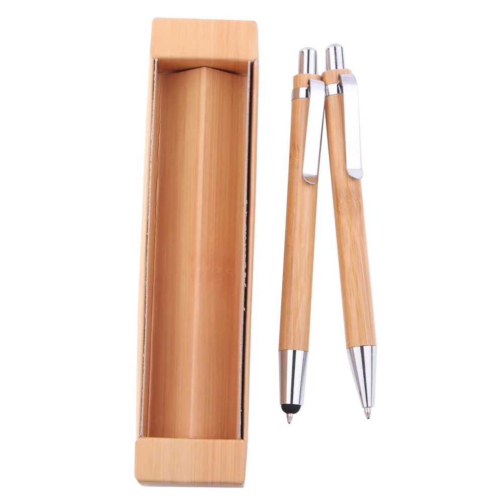 Customized logo bamboo pen with box  bamboo pen bamboo pen set