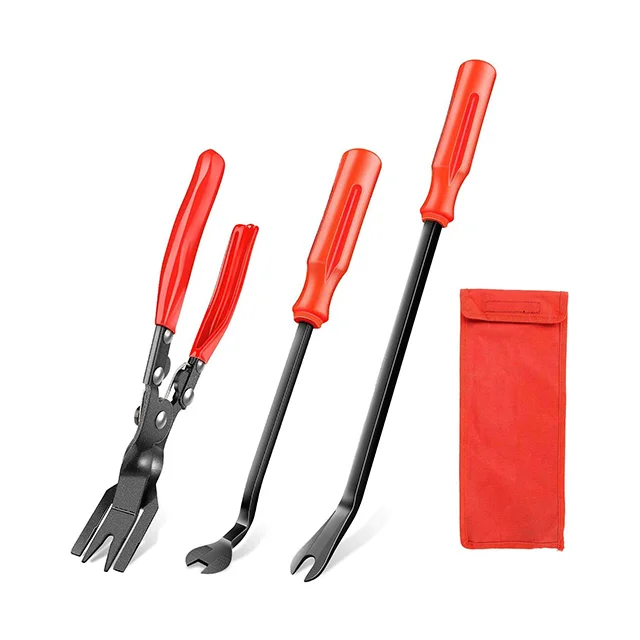 80Pcs Auto Trim Removal Kit Car Upholstery Removal Clip Pliers Tool Fastener Removal Pry Tool Set for Door Panel Fender