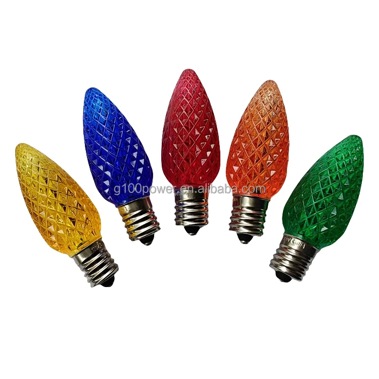 Top Quality IP68 Outdoor Rated LED C9 Christmas Light Replacement Bulbs 11 Colors