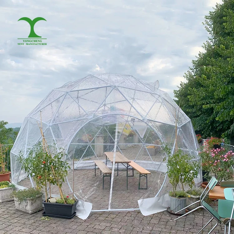 Waterproof Igloo Transparent House Dome Gazebo Tent Restaurant Catering Full Clear Dome Tent 3M 4M