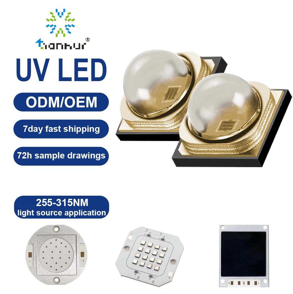 Tianhui UV LED Bead Lamp SMD 3535 Series 255nm 265nm 275nm 285nm 295nm 305nm 315nm UV LED