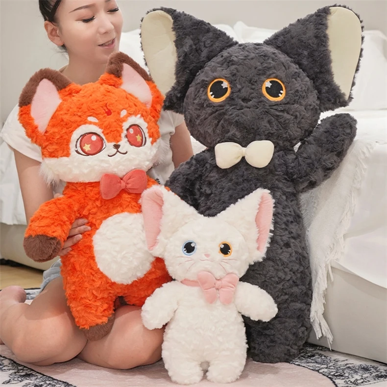 Новый Devon кошка лиса кукла плюшевая игрушка котенок подарок оптовая продажа с пользовательским логотипом Подушка животных
