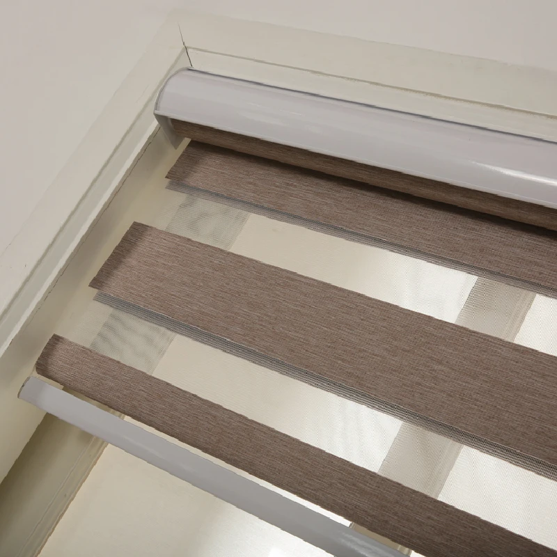 zebra roller blinds 100% blackout roller motorized day and night control Zebra Window Blinds